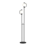 Pluto Floor Lamp in Black, Opal Glass by Hubbardton Forge