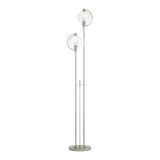 Pluto Floor Lamp in Sterling, Clear Glass by Hubbardton Forge