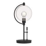 Pluto Table Lamp in Black, Clear Glass by Hubbardton Forge