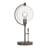 Pluto Table Lamp in Bronze, Clear Glass by Hubbardton Forge