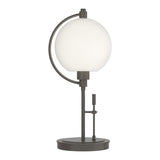 Pluto Table Lamp in Dark Smoke, Opal Glass by Hubbardton Forge