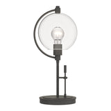 Pluto Table Lamp in Natural Iron, Clear Glass by Hubbardton Forge