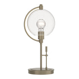 Pluto Table Lamp in Soft Gold, Clear Glass by Hubbardton Forge