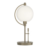Pluto Table Lamp in Soft Gold, Opal Glass by Hubbardton Forge