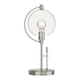 Pluto Table Lamp in Sterling, Clear Glass by Hubbardton Forge