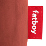 Point Recycled Velvet Pouf Ottoman Rhubarb By Fatboy Detailed View