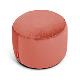 Point Recycled Velvet Pouf Ottoman Rhubarb By Fatboy