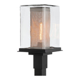 Polaris Outdoor Post Lantern, shown in Coastal Black, Coastal Silver, by Hubbardton Forge