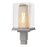 Polaris Outdoor Post Lantern in Coastal Burnished Steel, Coastal Gold by Hubbardton Forge