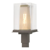 Polaris Outdoor Post Lantern in Coastal Dark Smoke, Coastal Gold by Hubbardton Forge