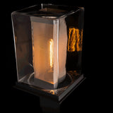 Polaris Outdoor Post Lantern detail in Coastal Black, Coastal Silver, by Hubbardton Forge