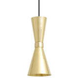 Polished Brass Amias Mid-Century Brass Pendant by Mullan Lighting