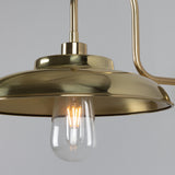 Polished Brass Darya Swan Neck Bathroom Wall Light By Mullan Detail View