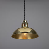 Polished Brass Paris Industrial Brass Pendant by Mullan Lighting