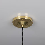 Polished Brass Paris Industrial Brass Pendant by Mullan Lighting Canopy
