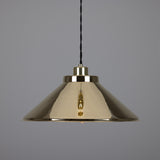 Polished Brass Rio Vintage Modern Brass Pendant Light by Mullan Lighting
