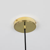 Polished Brass Rio Vintage Modern Brass Pendant Light by Mullan Lighting Canopy