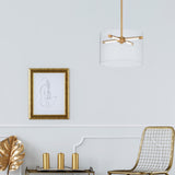 Polo LED Pendant Light Medium Gold By ET2 Lifestyle View