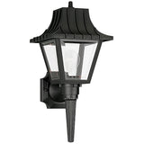 Polycarbonate Outdoor Wall Lantern — 17.5 Inch, Black