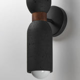 Pompeii 2 Light Wall Sconce Lava Black By Maxim Lighitng - Detailed View