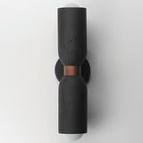 Pompeii 2 Light Wall Sconce Lava Black By Maxim Lighitng - Front View