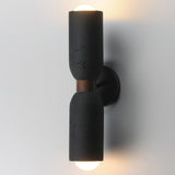 Pompeii 2 Light Wall Sconce Lava Black By Maxim Lighitng - Side View1