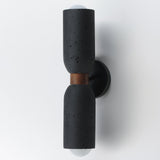 Pompeii 2 Light Wall Sconce Lava Black By Maxim Lighitng - Side View