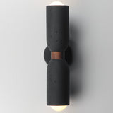 Pompeii 2 Light Wall Sconce Lava Black By Maxim Lighitng - With Light