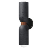 Pompeii 2 Light Wall Sconce Lava Black By Maxim Lighitng