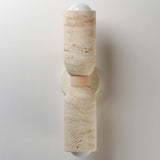Pompeii 2 Light Wall Sconce Travertine Oyster By Maxim Lighitng - Front View