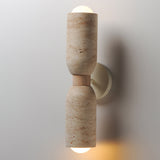 Pompeii 2 Light Wall Sconce Travertine Oyster By Maxim Lighitng - Side View1