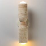 Pompeii 2 Light Wall Sconce Travertine Oyster By Maxim Lighitng - With Light