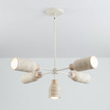 Pompeii Chandelier Travertine / Oyster by Maxim Lighting