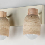 Pompeii Vanity Light Travertin Oyster By Maxim Lighting - Detailed View