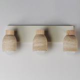 Pompeii Vanity Light Travertin Oyster By Maxim Lighting - Front View