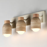 Pompeii Vanity Light Travertin Oyster By Maxim Lighting - Side View1