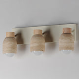 Pompeii Vanity Light Travertin Oyster By Maxim Lighting - Side View