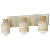 Pompeii Vanity Light Travertin Oyster By Maxim Lighting