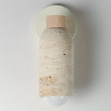 Pompeii Wall Sconce Travertine Oyster By Maxim Lighting - Front View