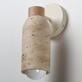 Pompeii Wall Sconce Travertine Oyster By Maxim Lighting - Side View2