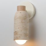Pompeii Wall Sconce Travertine Oyster By Maxim Lighting - Side View