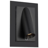Ponte 5 Task Wall Sconce Nightshade Black By Visual Comfort Modern - Side View1