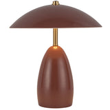 Poppy Battery Table Lamp Burgundy By Alora