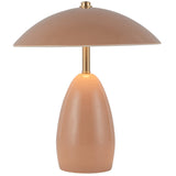 Poppy Battery Table Lamp Peach By Alora