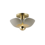 Poppy Flush Mount Silver Gold / Satin Brass by Maxim Lighting