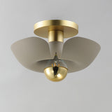 Poppy Flush Mount Silver Gold / Satin Brass by Maxim Lighting