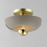 Poppy Flush Mount Silver Gold / Satin Brass by Maxim Lighting
