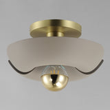 Poppy Flush Mount Silver Gold / Satin Brass by Maxim Lighting