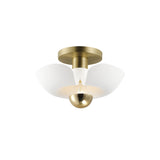 Poppy Flush Mount White/Satin Brass by Maxim Lighting