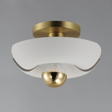 Poppy Flush Mount White/Satin Brass by Maxim Lighting